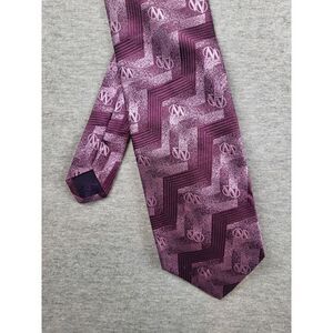 VTG 90's Versace Collection Mens Purple V Wave Pattern Silk Tie Standard Width‎